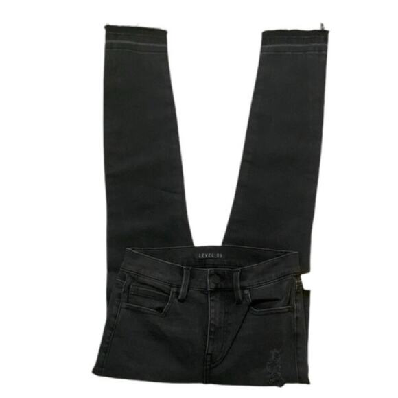 Level 99 Jeans Women 24x25 Distressed Skinny Stretch Dark Wash Casual Streetwear - Picture 5 of 10